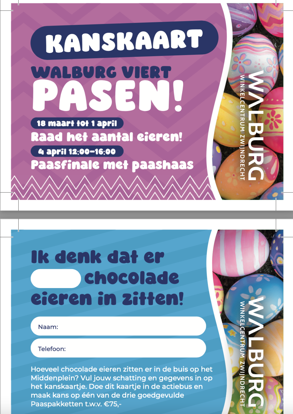 Vormgeving en drukwerk paasactie 